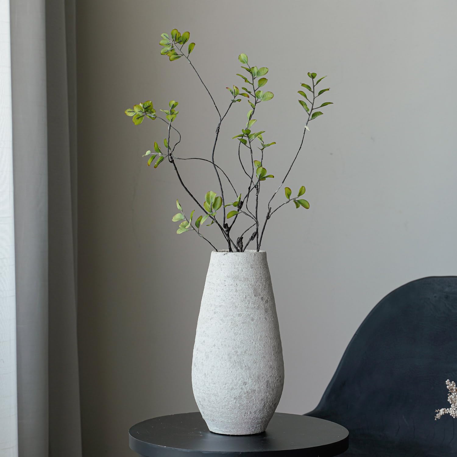 Rustic Ceramic Flower Cup Vase, 22.5cm/8.85in Vintage Vases Farmhouse Decor, for Living Room Entryway Table Centerpiece Decor, Terracotta Vases Pottery Clay Vase